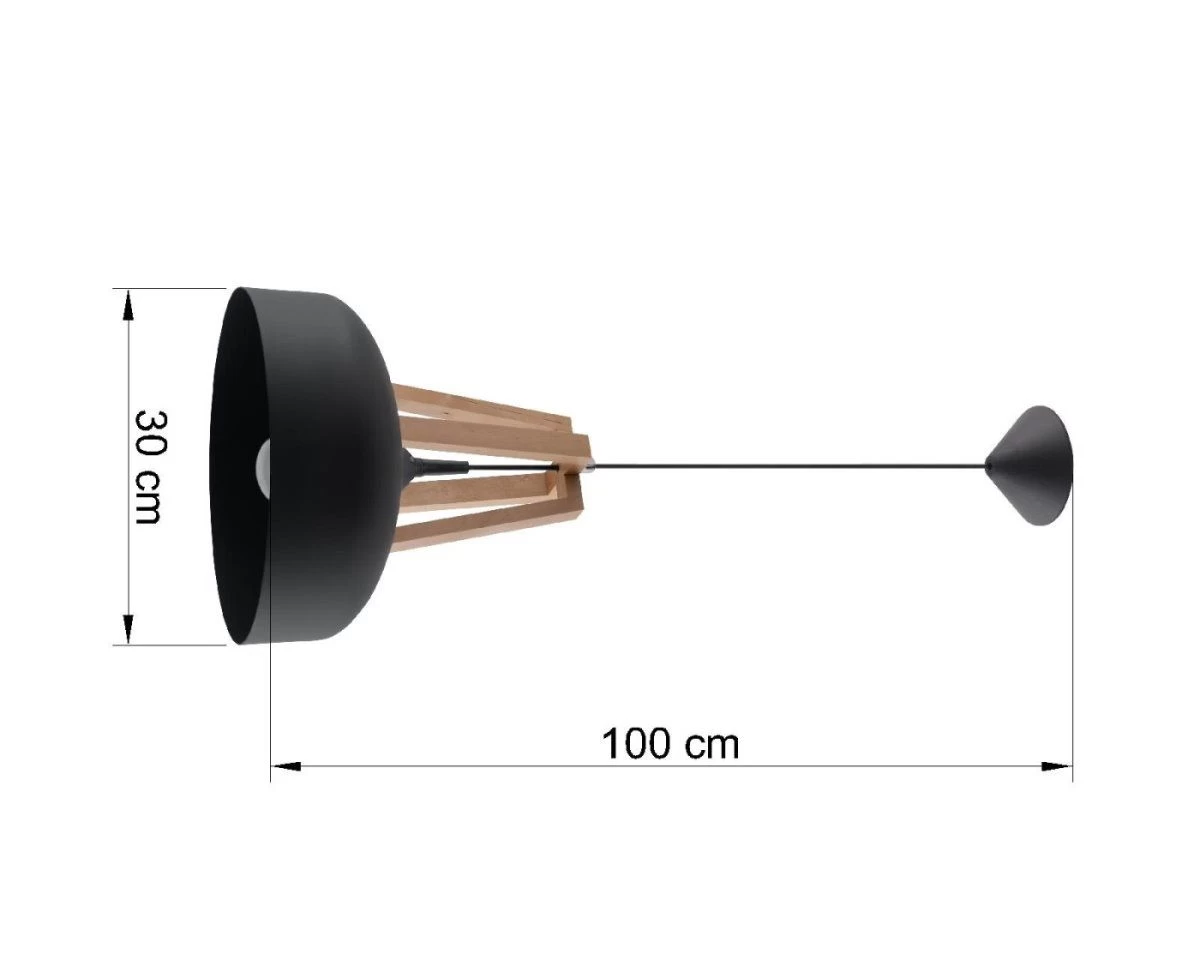 Sollux CASCO Hängelampe Rund Schwarz, Braun 1-flg. E27 4 Sollux CASCO Hängelampe Rund Schwarz, Braun 1-flg. E27 – Bild 2