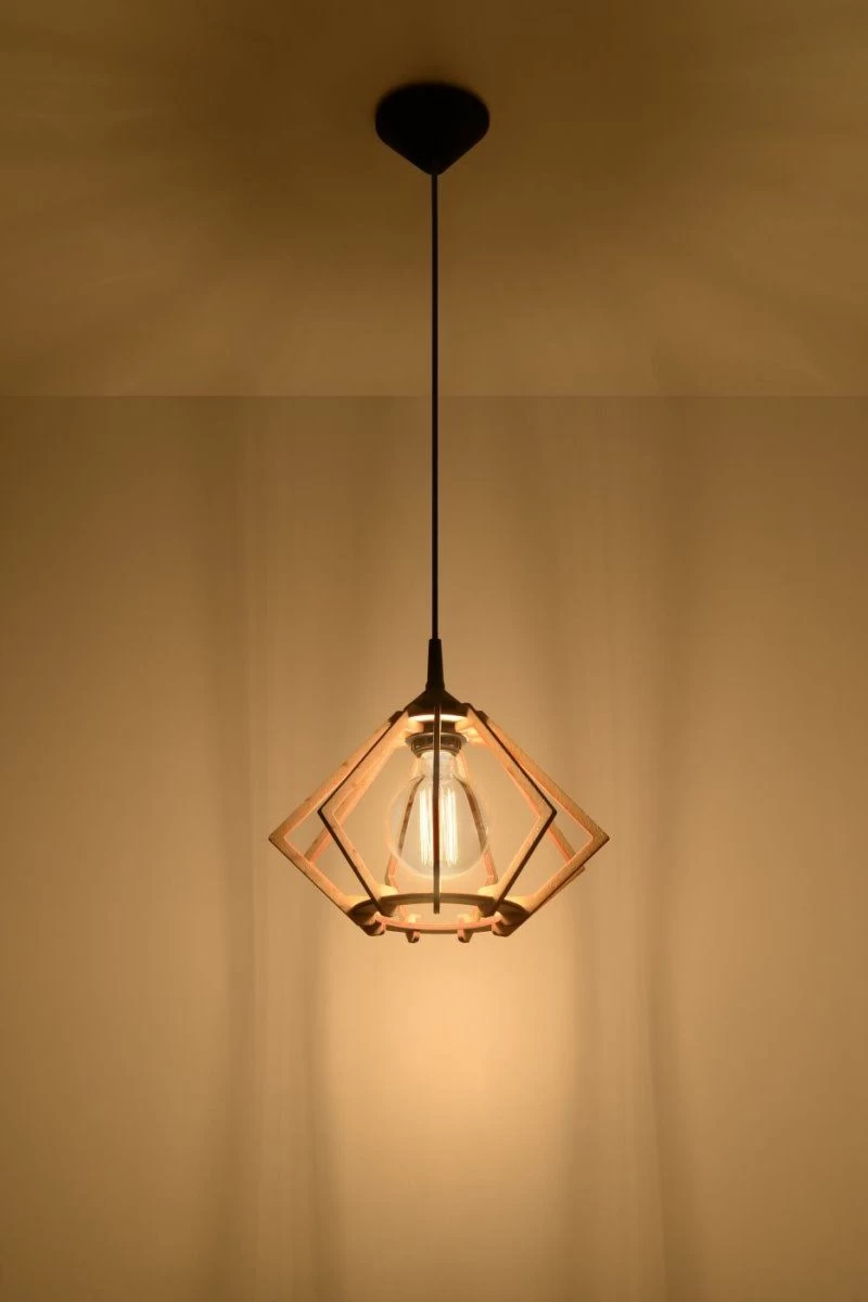 Sollux POMPELMO Hängeleuchte Natur, Schwarz 1-flg. E27 4 Sollux POMPELMO Hängeleuchte Natur, Schwarz 1-flg. E27 – Bild 2