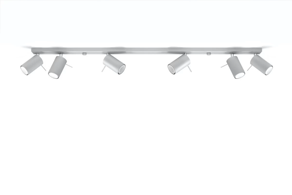 Sollux RING Moderner Deckenstrahler Grau 6-flg. GU10 3 Sollux RING Moderner Deckenstrahler Grau 6-flg. GU10