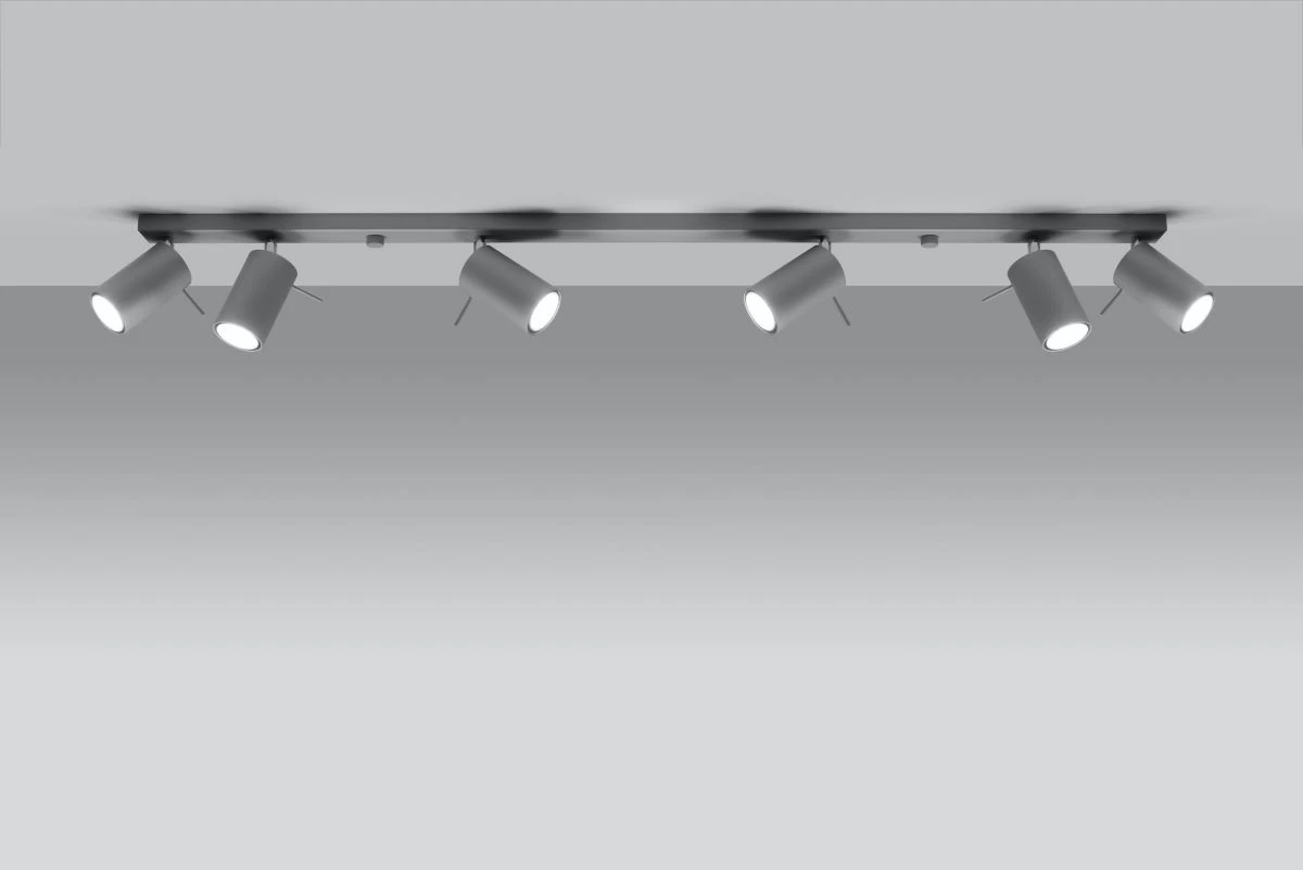 Sollux RING Moderner Deckenstrahler Grau 6-flg. GU10 4 Sollux RING Moderner Deckenstrahler Grau 6-flg. GU10 – Bild 2