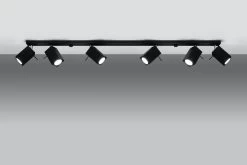 Sollux MERIDA Moderner Deckenstrahler Eckig Schwarz 6-flg. GU10 -Lichtwelt Verkauf 0460 3