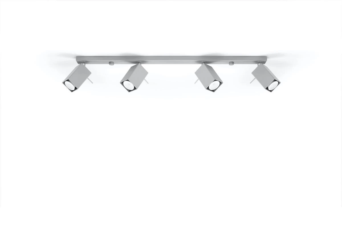 Sollux MERIDA Moderner Deckenstrahler Länglich Grau 4-flg. GU10 3 Sollux MERIDA Moderner Deckenstrahler Länglich Grau 4-flg. GU10