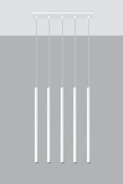 Sollux PASTELO Hängeleuchte Weiss 8x45cm 5-flg. G9