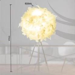 Globo Katunga Tischleuchte Nickel Matt, Weiß E27 Mit Schalter 35x65cm 8 Globo Katunga Tischleuchte Nickel Matt, Weiß E27 Mit Schalter 35x65cm -Lichtwelt Verkauf 15057t zldw