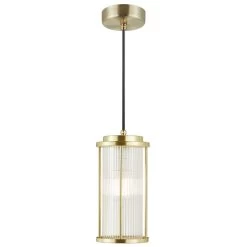 Nordlux LINTON Outdoor Hängelampe Messing E27 IP54 Dimmbar 13x13x25,4cm