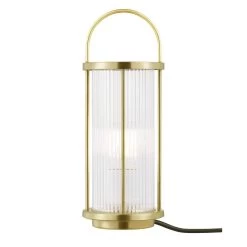 Nordlux LINTON Outdoor Tischlampe Messing E27 IP54 Mit Kabelschalter 13x13x32,5cm
