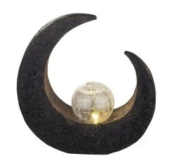 LED Solarlampe In Halbmondform Mit Kugel Von Globo