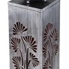 LED Solarleuchte Mit Pflanzschale U. Blatt Stanzungen Aus Metall Silber Antik 25x25x59cm Von Globo 1 LED Solarleuchte Mit Pflanzschale U. Blatt Stanzungen Aus Metall Silber Antik 25x25x59cm Von Globo -Lichtwelt Verkauf 33484s b
