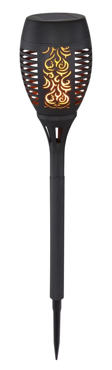 LED Solarleuchte Fackel Auf Erdspitz LED Flackert Kunststoff Schwarz 9,5x49,5cm Von Globo 3 LED Solarleuchte Fackel Auf Erdspitz LED Flackert Kunststoff Schwarz 9,5x49,5cm Von Globo