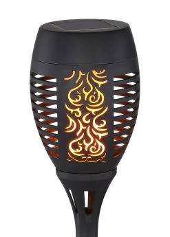 LED Solarleuchte Fackel Auf Erdspitz LED Flackert Kunststoff Schwarz 9,5x49,5cm Von Globo 8 LED Solarleuchte Fackel Auf Erdspitz LED Flackert Kunststoff Schwarz 9,5x49,5cm Von Globo -Lichtwelt Verkauf 33535 e