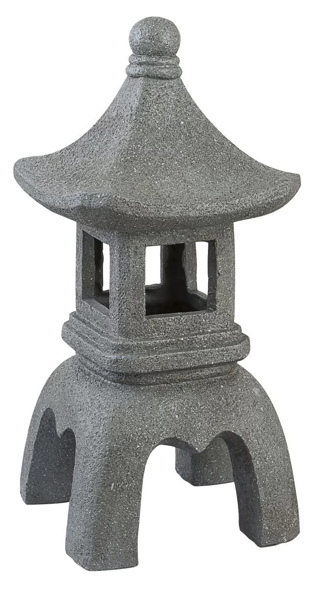 LED Solarleuchte Pagode Tempel Statue In Steinoptik Grau 18,5x18,5x39,5cm Von Globo 3 LED Solarleuchte Pagode Tempel Statue In Steinoptik Grau 18,5x18,5x39,5cm Von Globo