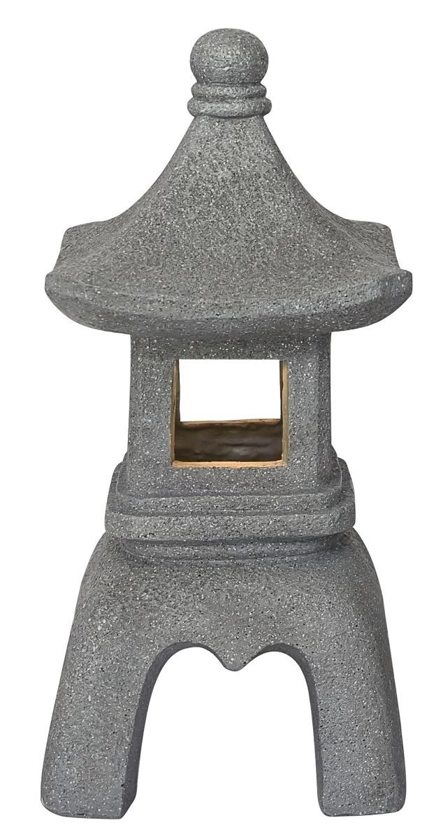 LED Solarleuchte Pagode Tempel Statue In Steinoptik Grau 18,5x18,5x39,5cm Von Globo 5 LED Solarleuchte Pagode Tempel Statue In Steinoptik Grau 18,5x18,5x39,5cm Von Globo – Bild 3