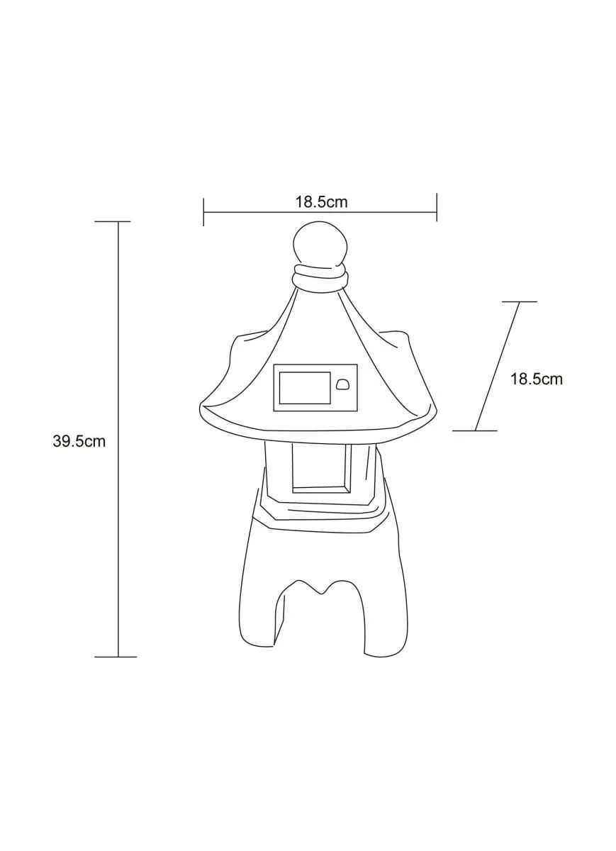 LED Solarleuchte Pagode Tempel Statue In Steinoptik Grau 18,5x18,5x39,5cm Von Globo 8 LED Solarleuchte Pagode Tempel Statue In Steinoptik Grau 18,5x18,5x39,5cm Von Globo – Bild 6