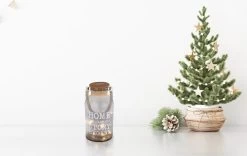 LED Solarleuchte Glas Mit Henkel Und Lichterkette Klar Braun 9,8x20cm Von Globo -Lichtwelt Verkauf 33979 am2