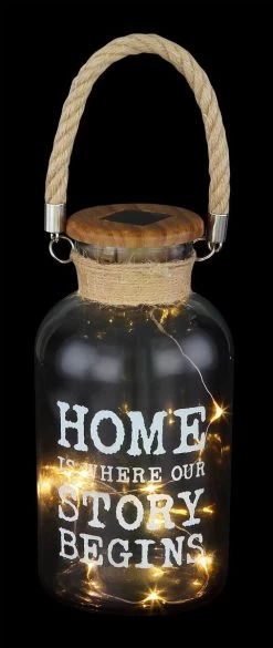 LED Solarleuchte Glas Mit Henkel Und Lichterkette Klar Braun 9,8x20cm Von Globo -Lichtwelt Verkauf 33979 ax