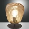 Tischleuchte Schwarz Amber Fabas Luce Gisella 20x26cm E27 -Lichtwelt Verkauf 3518 30 125