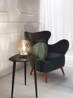 Tischleuchte Schwarz Amber Fabas Luce Gisella 20x26cm E27 -Lichtwelt Verkauf 3518 30 125 m