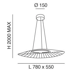 LED Hängelampe Weiß Fabas Luce Smartluce Vela 5400lm 780mm -Lichtwelt Verkauf 3625 45 1