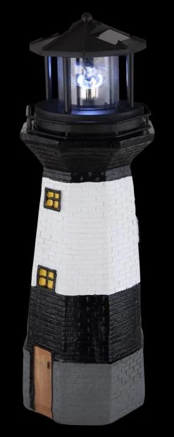 LED Solarleuchte Leuchtturm Schwarz Weiß Klar 13x38cm Von Globo 11 LED Solarleuchte Leuchtturm Schwarz Weiß Klar 13x38cm Von Globo -Lichtwelt Verkauf 36300 ax