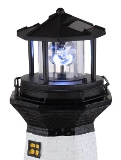 LED Solarleuchte Leuchtturm Schwarz Weiß Klar 13x38cm Von Globo 10 LED Solarleuchte Leuchtturm Schwarz Weiß Klar 13x38cm Von Globo -Lichtwelt Verkauf 36300 e
