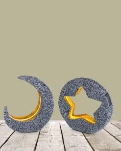 Design Solarleuchte Stern Steingrau Goldfarben 48xLED, 31x8,5x29,5cm Von Globo -Lichtwelt Verkauf 36524 am 3