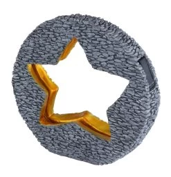 Design Solarleuchte Stern Steingrau Goldfarben 48xLED, 31x8,5x29,5cm Von Globo