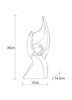 Design Solar Licht Skulptur Goldfarben Braun Mit Glas Kugel 15x14,5x36cm Von Globo 12 Design Solar Licht Skulptur Goldfarben Braun Mit Glas Kugel 15x14,5x36cm Von Globo -Lichtwelt Verkauf 36527 zld