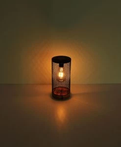 LED Solar Tischleuchte Metall Schwarz Holz Natur DH 120x255mm Von Globo -Lichtwelt Verkauf 36628 s