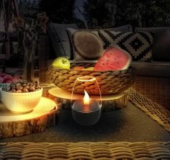 LED Solar Tischleuchte Kerze Mit Flackerndem LED 60x90mm Von Globo -Lichtwelt Verkauf 36703 am2