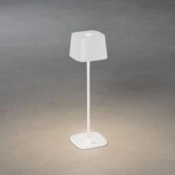 KONSTSMIDE Capri LED USB Akku Tischleuchte Weiss Dimmbar 2700/3000K -Lichtwelt Verkauf 40485 7814 250.f.1.0