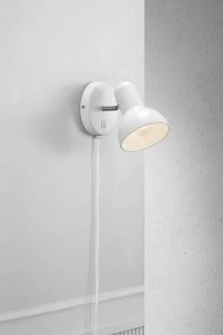 Wandlampe Weiß Nordlux Texas Metall Schirm E27 Mit Schalter -Lichtwelt Verkauf 47141001 2