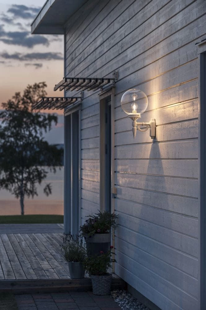 KONSTSMIDE Orion Außenwandleuchte Weiß Mit Kugelkopf E27 5 KONSTSMIDE Orion Außenwandleuchte Weiß Mit Kugelkopf E27 – Bild 3