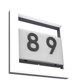 Lutec Alice LED Hausnummernleuchte Silber IP44 7x23x23,5cm 13 Lutec Alice LED Hausnummernleuchte Silber IP44 7x23x23,5cm -Lichtwelt Verkauf 5194301118 1