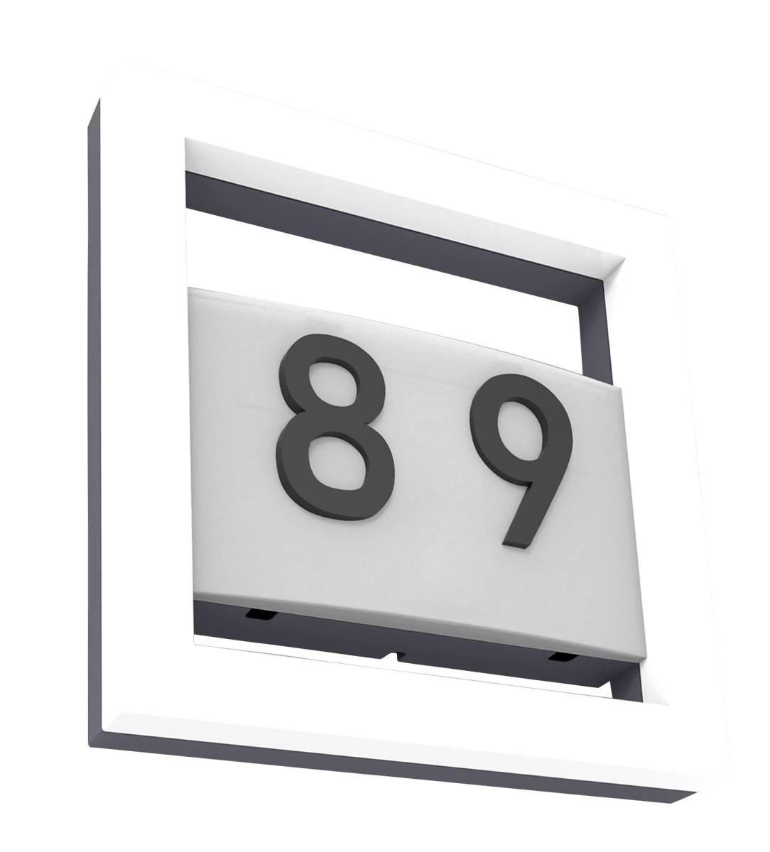 Lutec Alice LED Hausnummernleuchte Silber IP44 7x23x23,5cm 5 Lutec Alice LED Hausnummernleuchte Silber IP44 7x23x23,5cm – Bild 3