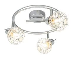 Globo Bolt LED Deckenstrahler Chrom, Silber 3x G9 25x14cm