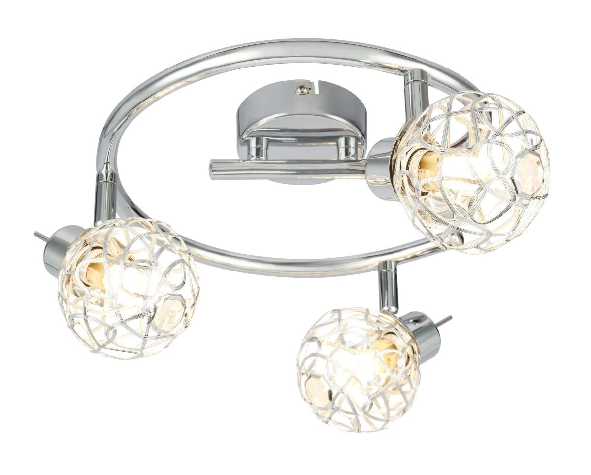 Globo Bolt LED Deckenstrahler Chrom, Silber 3x G9 25x14cm 3 Globo Bolt LED Deckenstrahler Chrom, Silber 3x G9 25x14cm