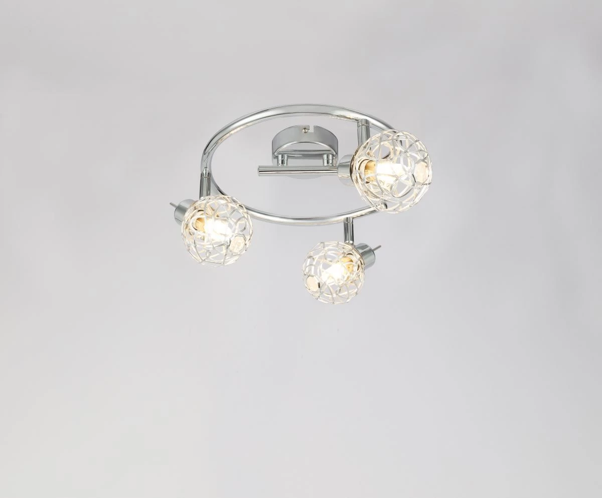 Globo Bolt LED Deckenstrahler Chrom, Silber 3x G9 25x14cm 5 Globo Bolt LED Deckenstrahler Chrom, Silber 3x G9 25x14cm – Bild 3