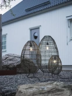 Terrassen Stehleuchte PR Home Hanoi 50x30cm Kunststoff Rattan Natur Braun -Lichtwelt Verkauf 64100 9 1