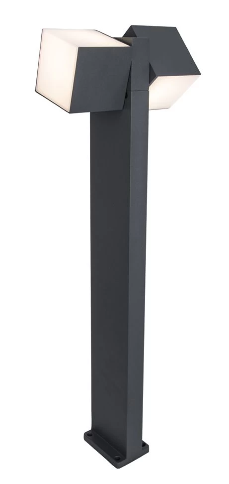 Lutec Cuba LED Wegeleuchte Anthrazit IP44 2x500lm 3000K 26x13x76cm 3 Lutec Cuba LED Wegeleuchte Anthrazit IP44 2x500lm 3000K 26x13x76cm