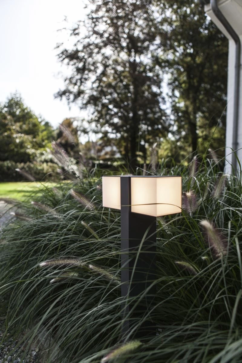 Lutec Cuba LED Wegeleuchte Anthrazit IP44 2x500lm 3000K 26x13x76cm 6 Lutec Cuba LED Wegeleuchte Anthrazit IP44 2x500lm 3000K 26x13x76cm – Bild 4