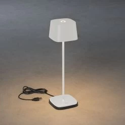 KONSTSMIDE Capri LED USB Akku Tischleuchte Weiss Dimmbar 2700/3000K -Lichtwelt Verkauf 7814 250.p.5.0
