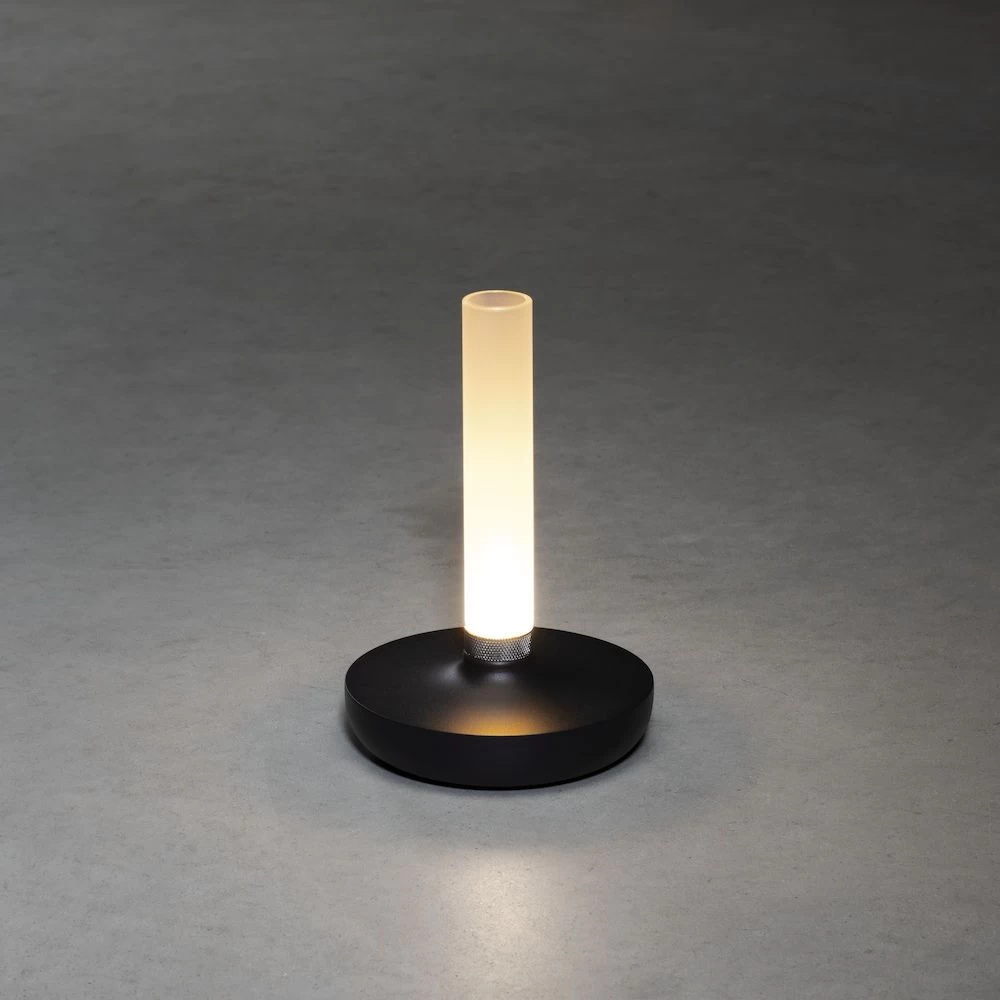 KONSTSMIDE Biarritz Akku Tischleuchte IP54 Schwarz Dimmbar 1800/3000/4000K 5 KONSTSMIDE Biarritz Akku Tischleuchte IP54 Schwarz Dimmbar 1800/3000/4000K – Bild 3