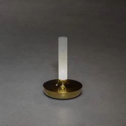 KONSTSMIDE Biarritz Akku Tischleuchte IP54 Goldfarben Dimmbar 1800/3000/4000K -Lichtwelt Verkauf 7827 803.f.1.0