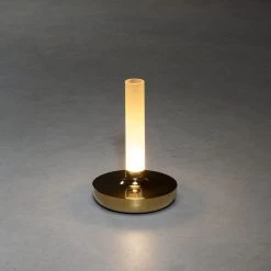 KONSTSMIDE Biarritz Akku Tischleuchte IP54 Goldfarben Dimmbar 1800/3000/4000K -Lichtwelt Verkauf 7827 803.f.2.0