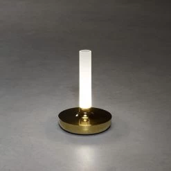KONSTSMIDE Biarritz Akku Tischleuchte IP54 Goldfarben Dimmbar 1800/3000/4000K -Lichtwelt Verkauf 7827 803.p.1.0