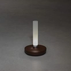 KONSTSMIDE Biarritz Akku Tischleuchte IP54 Rostfarben Dimmbar 1800/3000/4000K -Lichtwelt Verkauf 7827 973.f.1.0