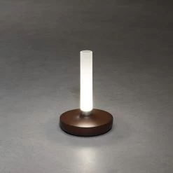 KONSTSMIDE Biarritz Akku Tischleuchte IP54 Rostfarben Dimmbar 1800/3000/4000K -Lichtwelt Verkauf 7827 973.p.1.0