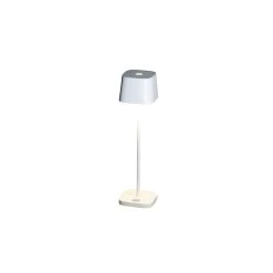 KONSTSMIDE Capri Mini LED USB Akku Tischleuchte Weiss Dimmbar 2200/3000K