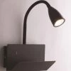 Luce Design Gulp Wandleuchte,Leselampe Schwarz GU10 29x25x12cm Mit USB Ladeport -Lichtwelt Verkauf 8031414869718