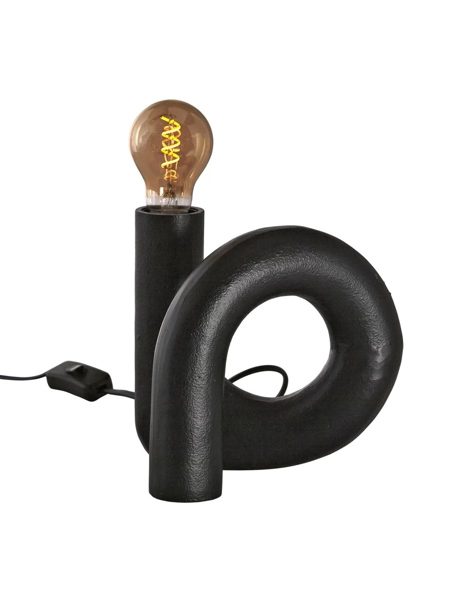 PR Home Notice Swirl Tischleuchte Skulptur Metall Schwarz E27 18x19x15cm 4 PR Home Notice Swirl Tischleuchte Skulptur Metall Schwarz E27 18x19x15cm – Bild 2